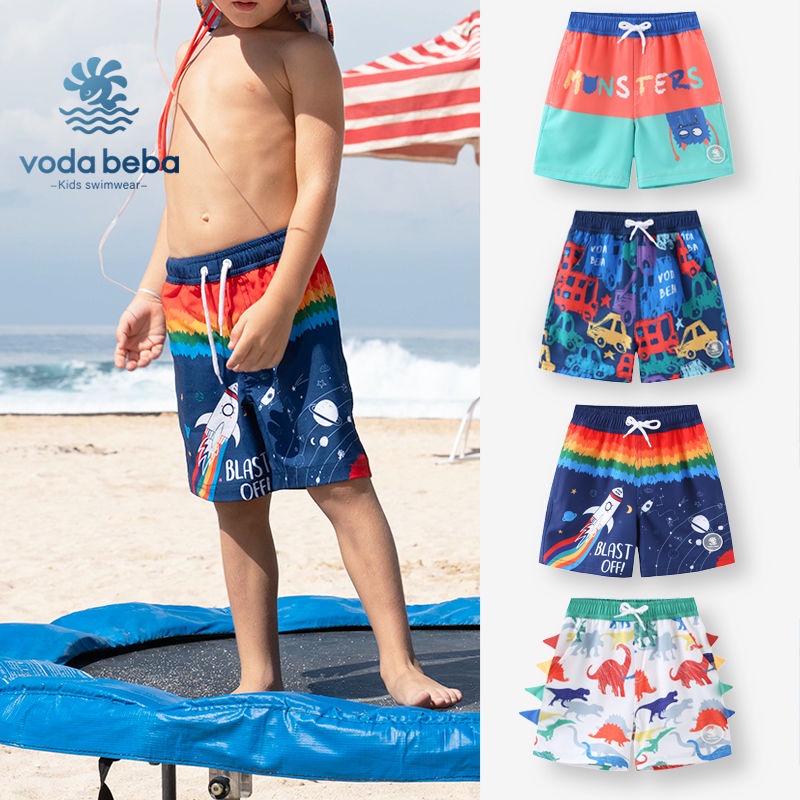 VODA BEBA กางเกงว่ายน้ําขาสั้นเด็ก ลายสวย ผ้าดี ใส่สบาย แห้งไว วัสดุทนต่อคลอรีน
