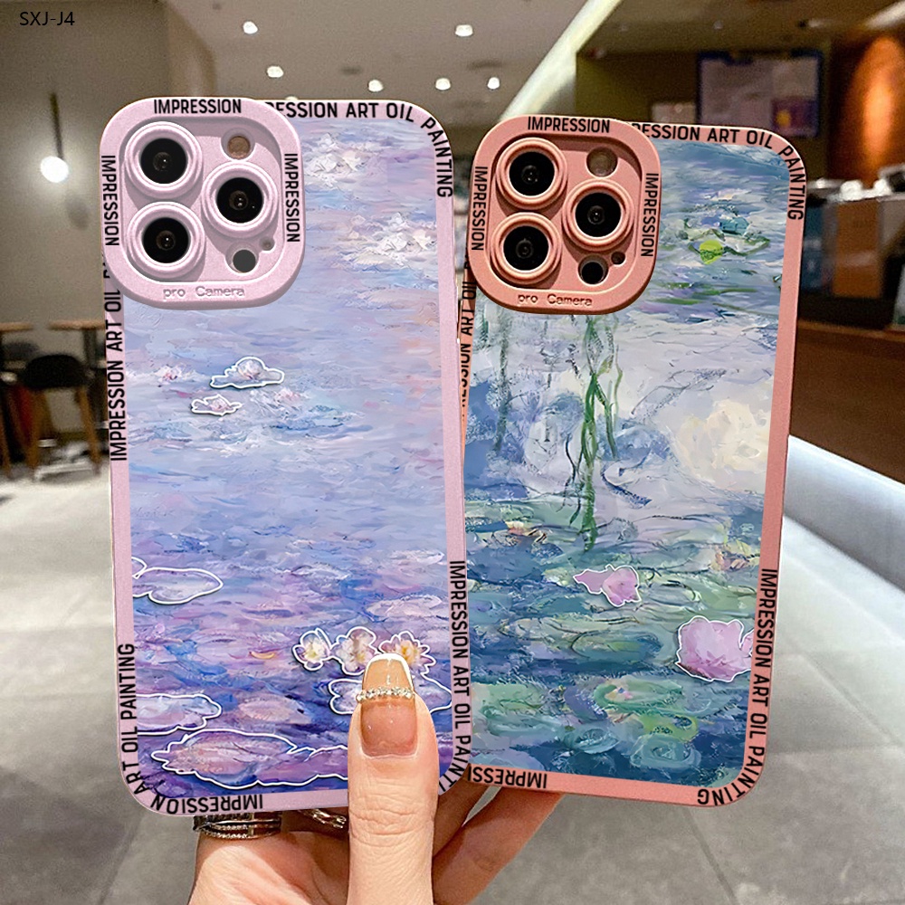 เข้ากันได้กับ Samsung Galaxy J4 J5 J6 J7 J8 Core Pro Plus Prime 2018 2017 2015 J4+ J6+ เคสซัมซุง สำหรับ Case Shockproof Silicone Cartoon Art Oil Painting เคสโทรศัพท์ Angel Eyes