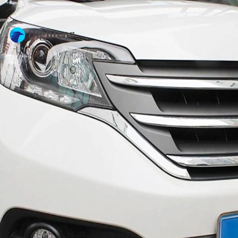 Flightcar กระจังหน้ารถยนต์ ABS โครเมี่ยม อุปกรณ์เสริม สําหรับตกแต่ง Honda CRV 2012 2013 2014