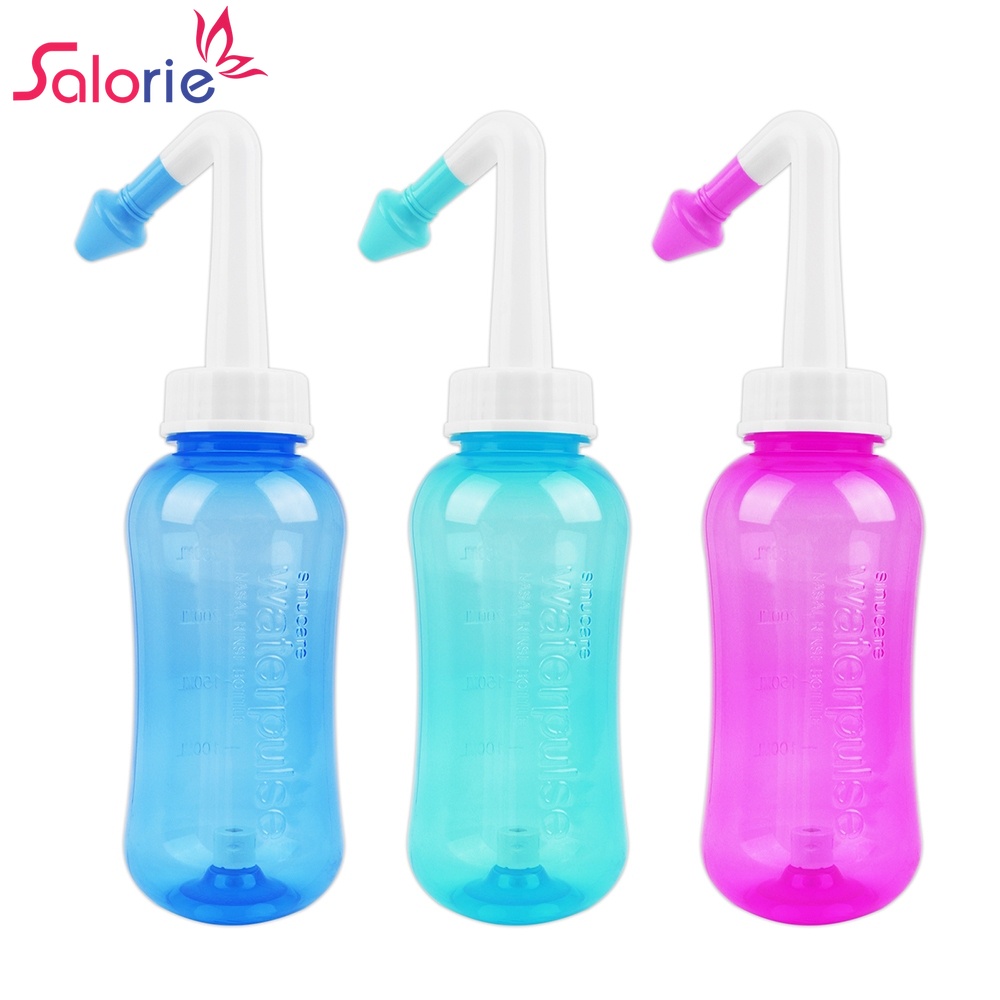 Salorie Waterpulse 60/300/500ml ขวดล ้ างจมูกไซนัสภูมิแพ ้ บรรเทาโรคจมูกอักเสบ างจมูกทําความสะอาด