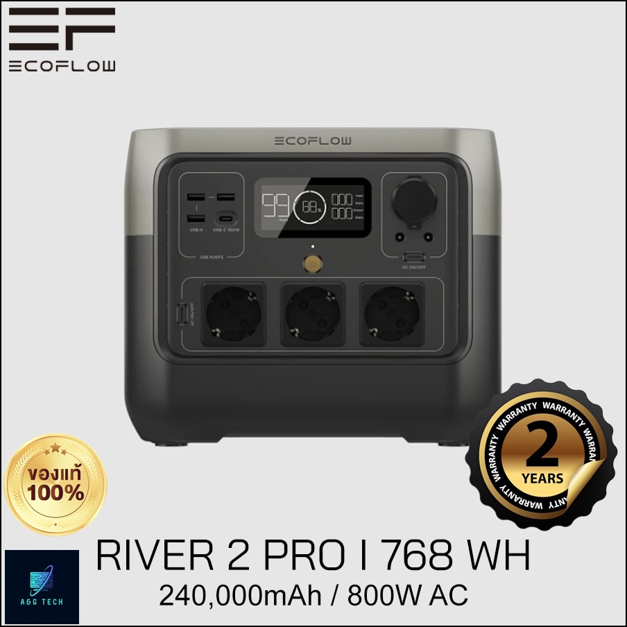 EcoFlow River 2 Pro / River 2 Max / River 2 Portable Power Station แบตเตอรี่ แบตเตอรี่สำรอง อเนกประสงค์ พกพาสะดว