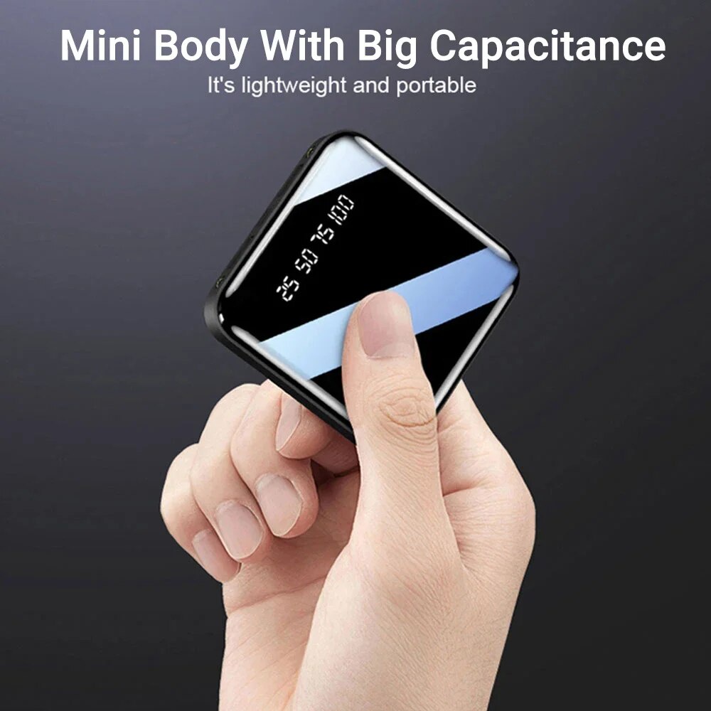 Mini Power Bank à charge rapide portable  30000 Touriste USB Batterie externe Chargeur pour Xiaomi Mi  iPhone14