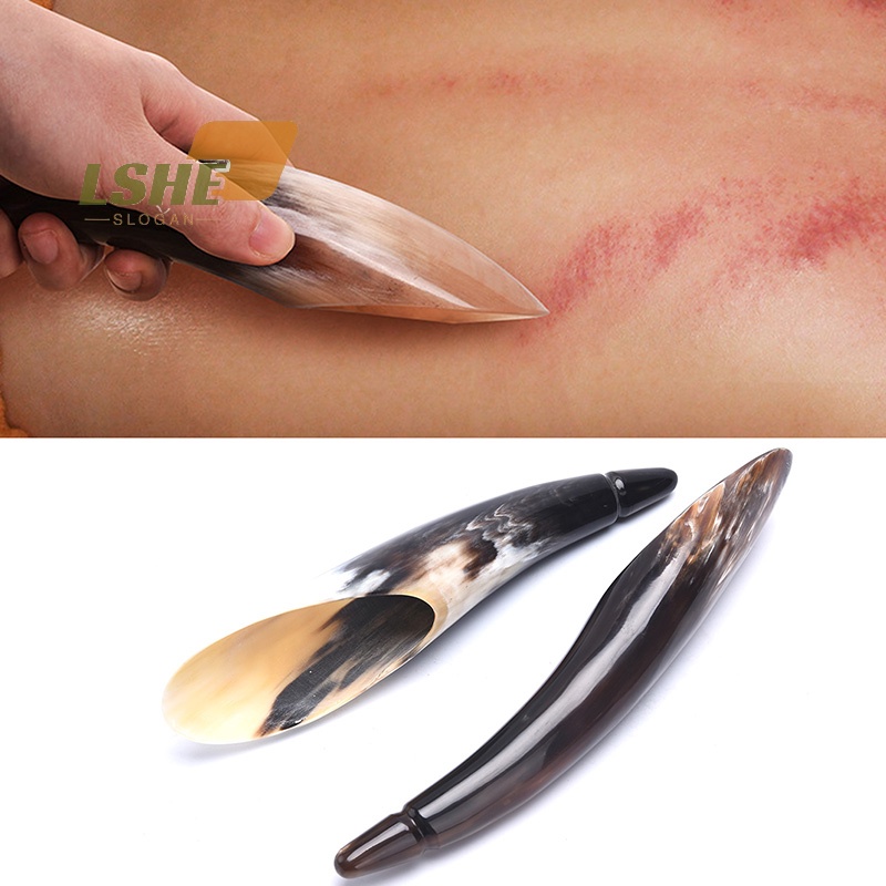 [LSHE] แผ่นกัวซา เขาควายธรรมชาติ สําหรับนวดสปา 1 ชิ้น