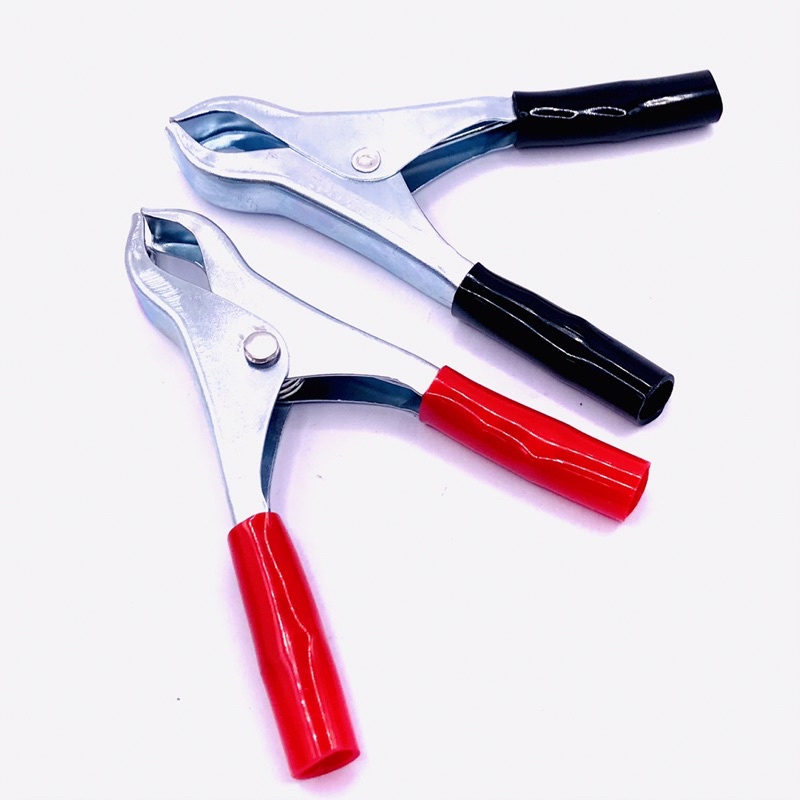 Alligator Clip ปากคีบจระเข้ ดำ-แดง ขนาด 70mm (แพ็คคู่) มีของพร้องส่งในไทย