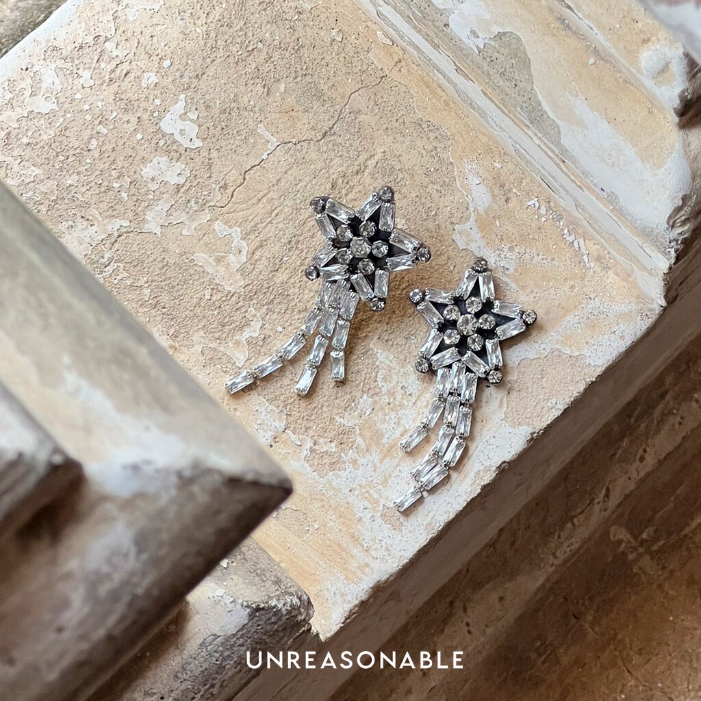 ต่างหูดาวหาง เพชร CZ Romance Comet Earrings น้ำหนักเบา ใส่สบาย UA0909-01 Unreasonable Accessories