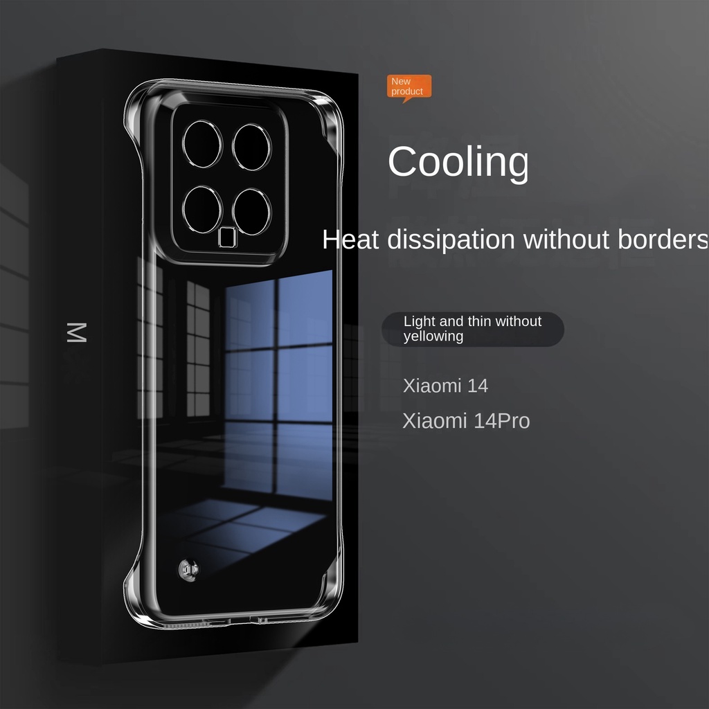 โปร่งใสโปร่งใส Frameless Ultra-Thinกระจายความร้อนShock-resistant Simple Hard Caseป้องกันกรณีเหมาะสําหรับXiaomi 15 Xiaomi 15Pro 14 Xiaomi 13Pro Xiaomi 13Ultra Xiaomi 12/12S/12X Xiaomi 12Pro/12S PRO Xiaomi 11 Xiaomi 11Pro Xiaomi 11Pro Xiaomi 11ultra Xiaomi 