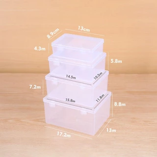 IFAYSHOW 1 ชิ้น,โปร่งใสสี่เหลี่ยมผืนผ้าพลิกกล่อง,กันฝุ่นขนาดเล็กขนาดกลางขนาดใหญ่หนาแบบพกพาพลาสติกสําหรับยาเครื่องประดับต่างหูเครื่องสํา