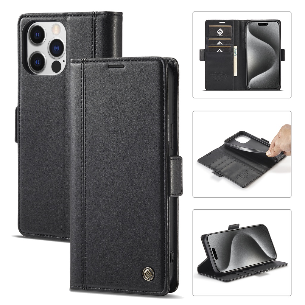 เคส Case for iPhone 15 Pro Max 14 7 8 Plus SE 2020 2022 SE2 SE3 เคสฝาพับ เคสหนัง โทรศัพท์หนัง PU TPU นิ่ม ฝาพับแม่เหล็ก พร้อมช่องใส่บัตร สําหรับ Leather Flip Cover Magnetic Wallet Mobile Phone Casing ซองมือถือ