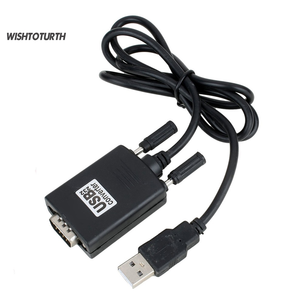 ☼Wt อะแดปเตอร์แปลงสายเคเบิ้ล USB เป็น RS232 Serial 9 Pin COM Port DB9 สําหรับคอมพิวเตอร์ PC