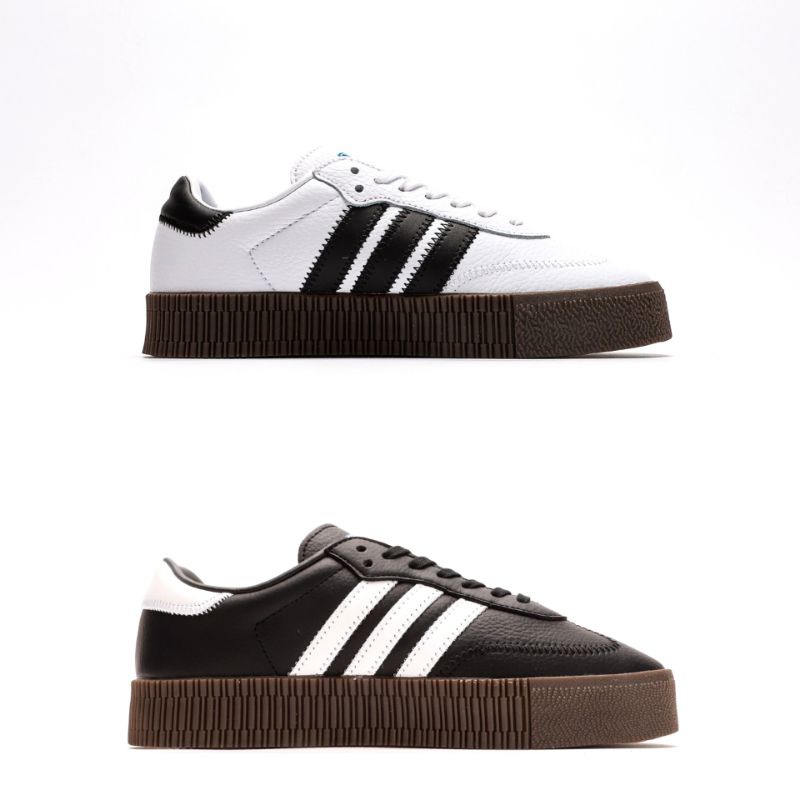 [NEW] Adidas Sambarose Platform Shoes White Black Gum AQ1134 B28156/Adidas Samba High Heels/Samba W