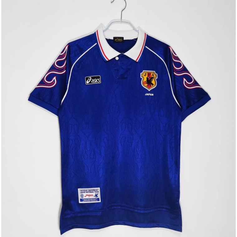 【 S-xxl 】เสื้อกีฬาแขนสั้น ลายทีมชาติฟุตบอล 98 ชุดเหย้า คุณภาพสูง สไตล์ญี่ปุ่นเรโทร