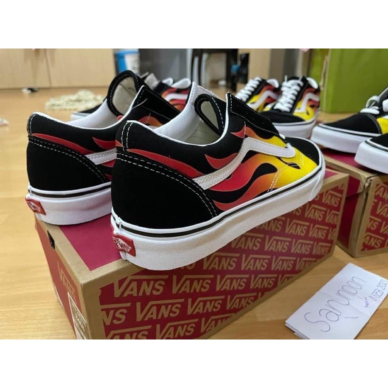 Vans Old Skool Flame (ลายไฟ) แท้ มือ1 แฟชั่น