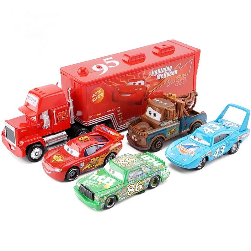 โมเดลรถบรรทุก McQueen Jackson Storm Mike Uncle 1:55 ของเล่นสําหรับเด็กผู้ชาย