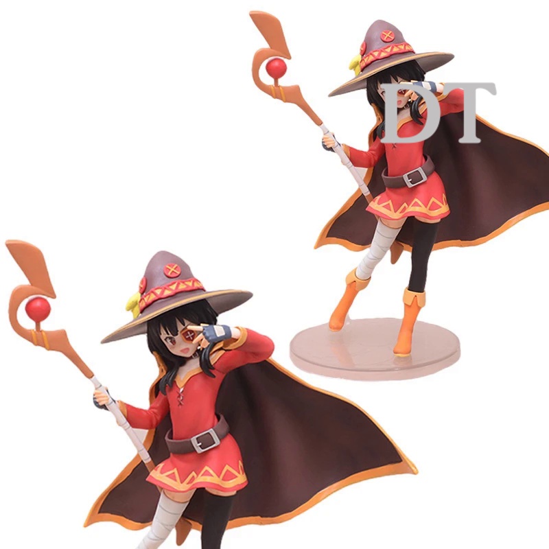 DT Anime Blessings for the Wonderful World! Megumin Figure 18cm PVC Standing Magic Girl Model Toy Collect Ornaments Doll