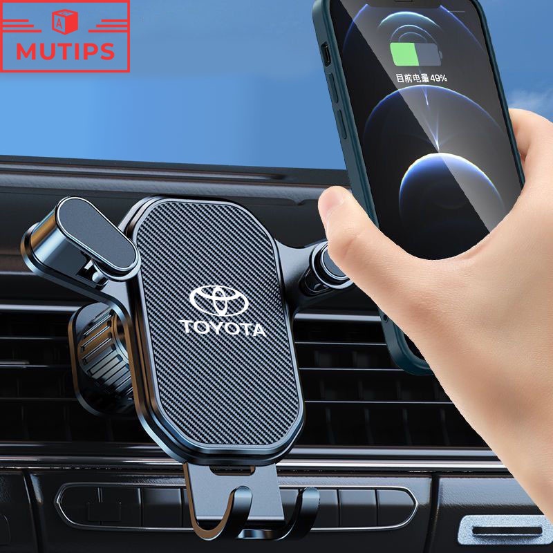 Toyota ที่วางโทรศัพท์มือถือในรถยนต์ GPS ที่วางโทรศัพท์ในรถยนต์แบบหมุนได้ 360 ที่วางโทรศัพท์ในรถ Prius Fortuner Corolla Cross CHR Camry Wish Vios Veloz Estima Sienta Yaris Ativ Altis Sienta bZ4X Hiace Hilux Revo