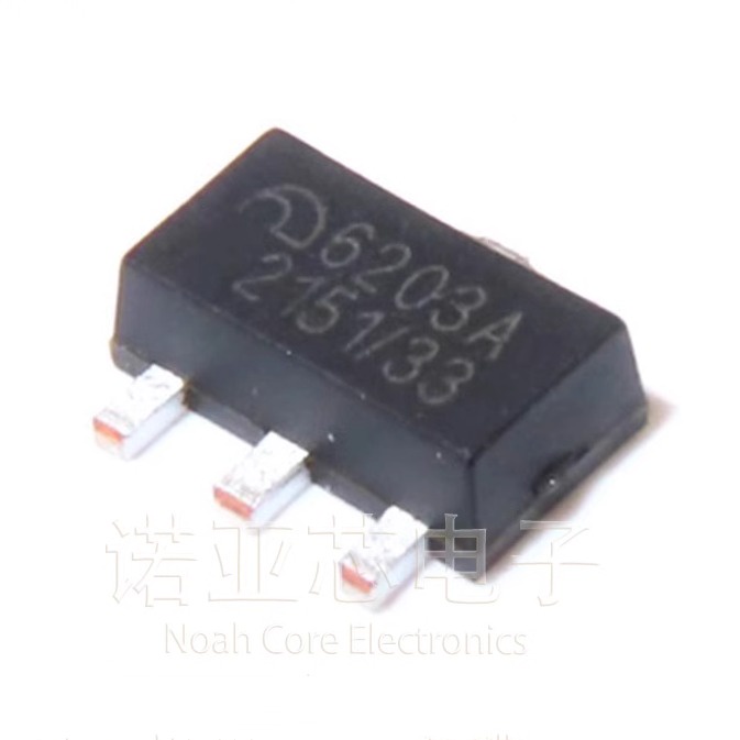 ใหม่ แผ่นแพทช์ Weimeng ME6203A33PG/SOT89 6203A 3.3V พลังงานต่ํา ทนความร้อนสูง LDO