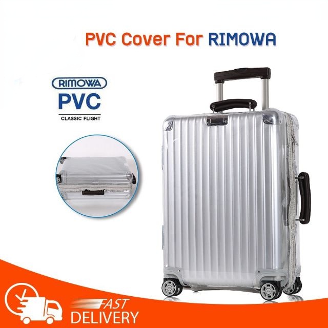 970 97pvc ผ้าคลุมกระเป๋าเดินทาง พลาสติกใส มีซิป PVC สีเทา สําหรับ Rimowa classic flight