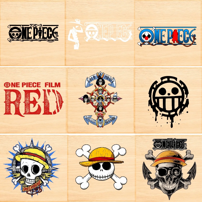 ใหม่ ONE PIECE แผ่นสติกเกอร์รีดร้อน ซักทําความสะอาดได้ สําหรับตกแต่งเสื้อผ้า DIY