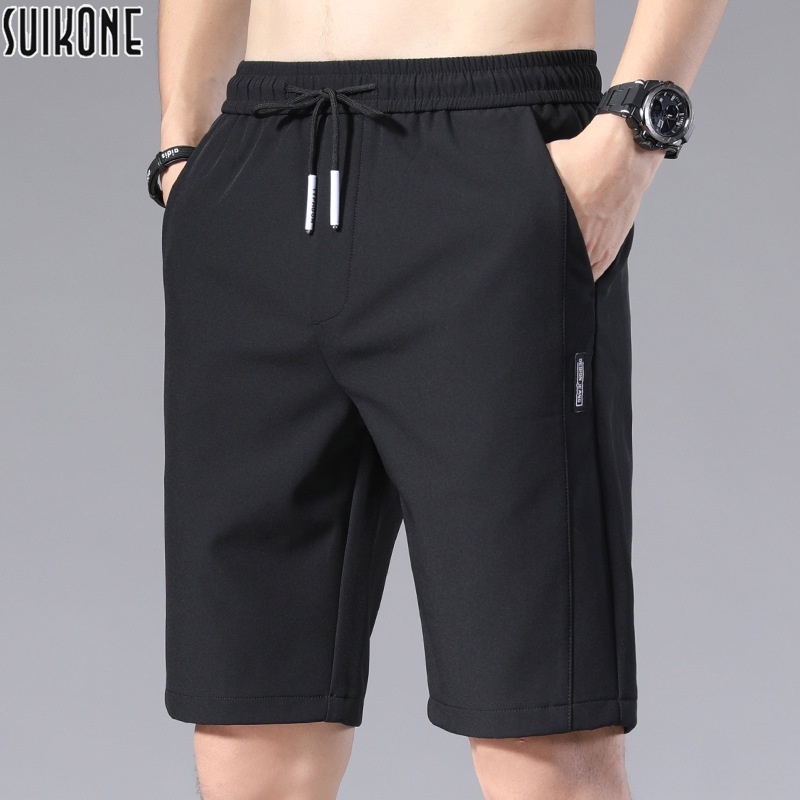 Suikone กางเกงขายาวลําลอง ทรงหลวม ระบายอากาศได้ดี สีพื้น แฟชั่นฤดูใบไม้ผลิ และฤดูใบไม้ร่วง สําหรับผู้ชาย