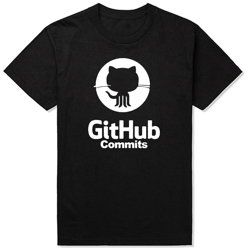 ผ้าฝ้ายแท้แขนสั้น Github แขนสั้นพิมพ์เสื้อยืด linux Programmer ผู้ชายผู้หญิงผ้าฝ้ายแท้รอบคอ tee พร้อ
