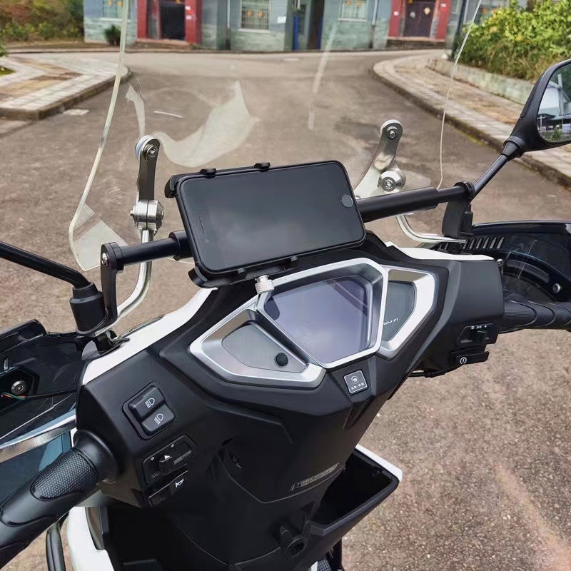 บาร์ยาวมอเตอร์ไซค์ บาร์จับหูกระจกมอเตอร์ไซค์ บาร์เสริม ยึดรูกระจก ปรับยาวได้ บาร์ยึดหูกระจก บาร์จับมือถือ - รูปที่ 2