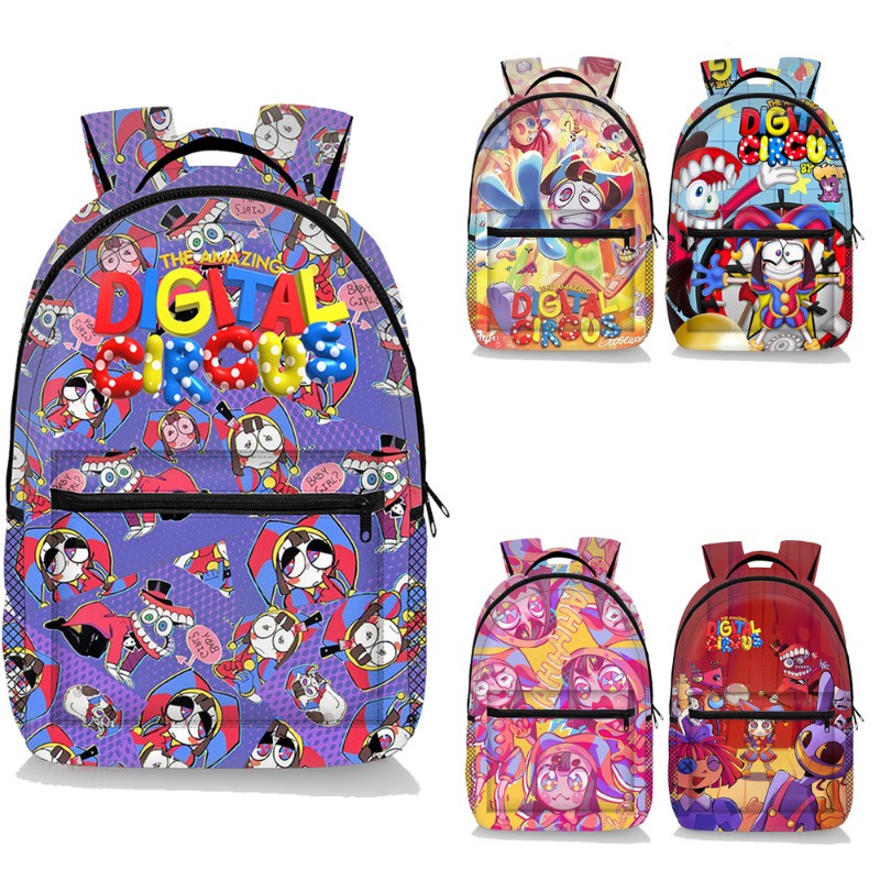 The Amazing Digital Circus Jax Backpack Digital Circus School Backpack Multi Color Digital Anime Cir