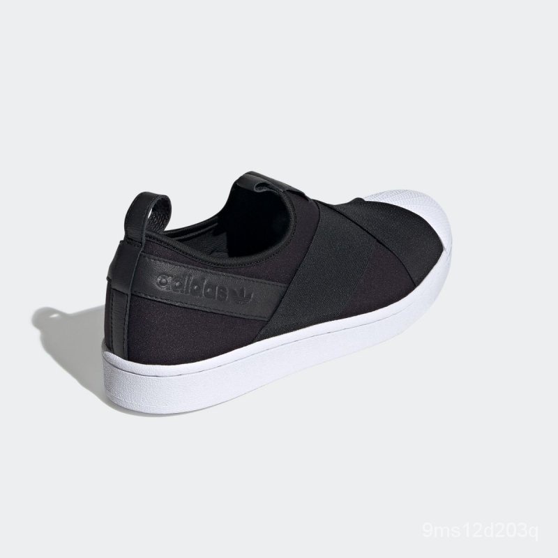 ของแท้ 100% Adidas Originals Superstar Slip-on FW7051 สีดำ / ขาว รองเท้า Hot sales
