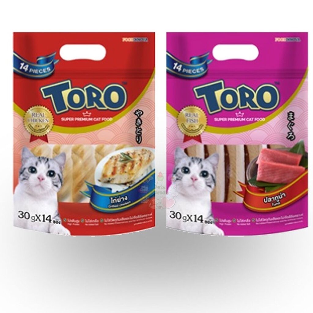 TORO TORO(โทโร โทโร่) ขนมแมว Toro toro โทโร โทโร่ ขนาด 30X14 ซอง
