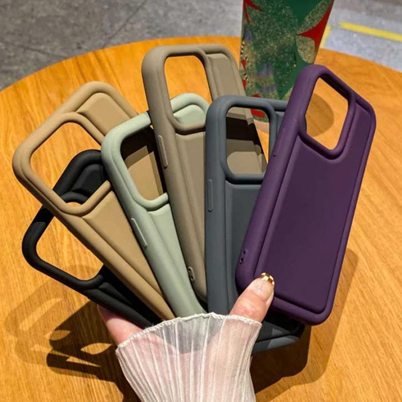 ส่งจากไทย เคสโทรศัพท์ซิลิโคน TPU แบบนิ่ม กันกระแทก หลากสี สําหรับ IPhone 11 Pro Max 15 14 13 12 11 Pro Max 6 7 8 Plus