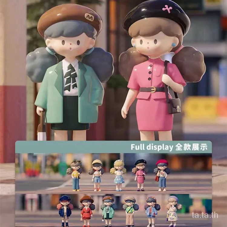 molinta retro girls series กล่องเซอร์ไพรส์ โมเดลการ์ตูนป๊อปคอร์น เด็กผู้หญิง สไตล์ฮ่องกง เรโทร ของเล่นสําหรับเด็ก
