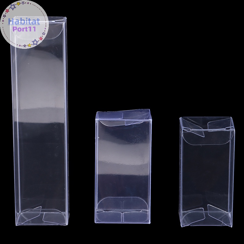 Habitatport 1/10 ชิ้นพลาสติกใสกล่อง PVC สําหรับจอแสดงผลบรรจุภัณฑ์ของขวัญ th