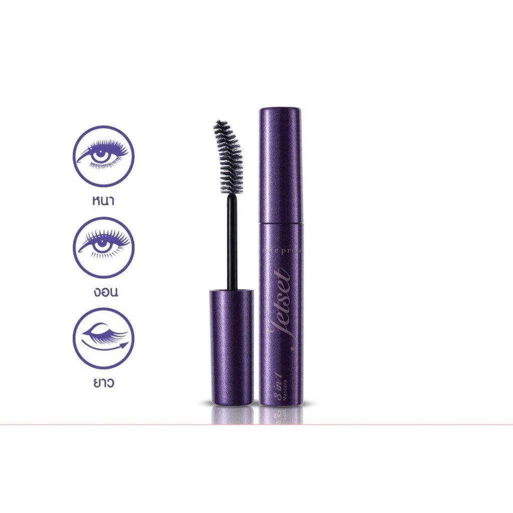 ของแท้·ส่งด่วน·ถูก DAYSE x CUTE PRESS: Jetset 3 in 1 mascara#74320:cutepress คิวเพลส มาสคาร่า เจ็ท เซ็ท ทรี อิน วัน