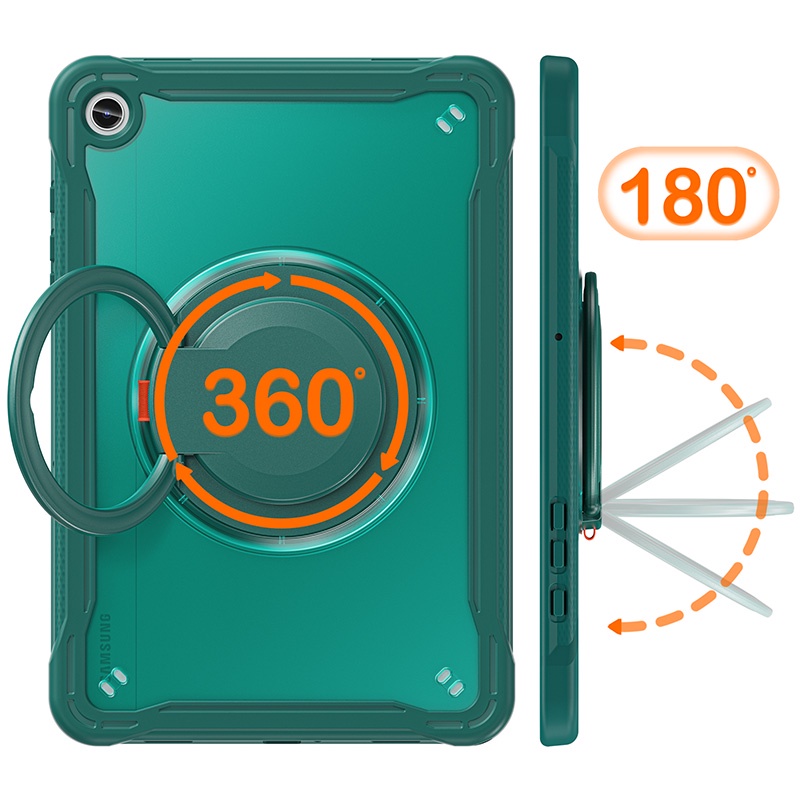 เคสแท็บเล็ต กันกระแทก ป้องกันเต็มเครื่อง 360 องศา สําหรับ Samsung Tab A9 8.7 นิ้ว X110 A9+ A9 Plus 11 นิ้ว X210° ฝาครอบมือจับ แบบหมุนได้ - รูปที่ 4