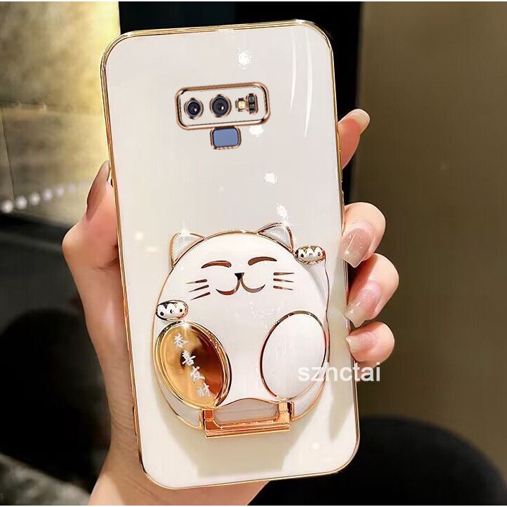 เคสโทรศัพท์ Samsung NOTE 9 เคสโทรศัพท์ เคสโทรศัพท์พร้อมขาตั้งแมวกวัก Gong Xi Fa Cai