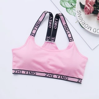 สปอร์ตบรานักเรียน เสื้อซับในเด็ก เสื้อในเด็กวัยรุ่น ผ้าฝ้ายเนื้อนุ่ม มีฟองน้ำในตัว ฟองน้ำถอดได้ Free Size