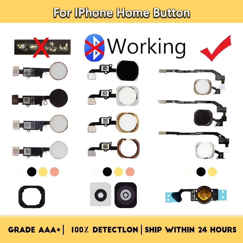 ปุ่มโฮม แบบยืดหยุ่น พร้อมสายแพ สําหรับ iPhone 6 6s 7 8 Plus 5s SE 5C 5G