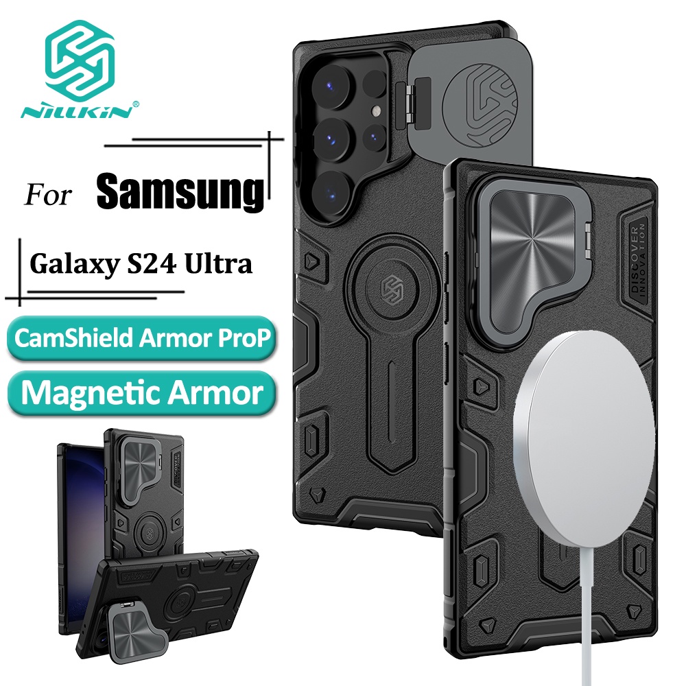 Nillkin สําหรับ Samsung Galaxy S24 Ultra Armor ProP เคสโทรศัพท์ แม่เหล็ก กันกระแทก ป้องกันกล้อง