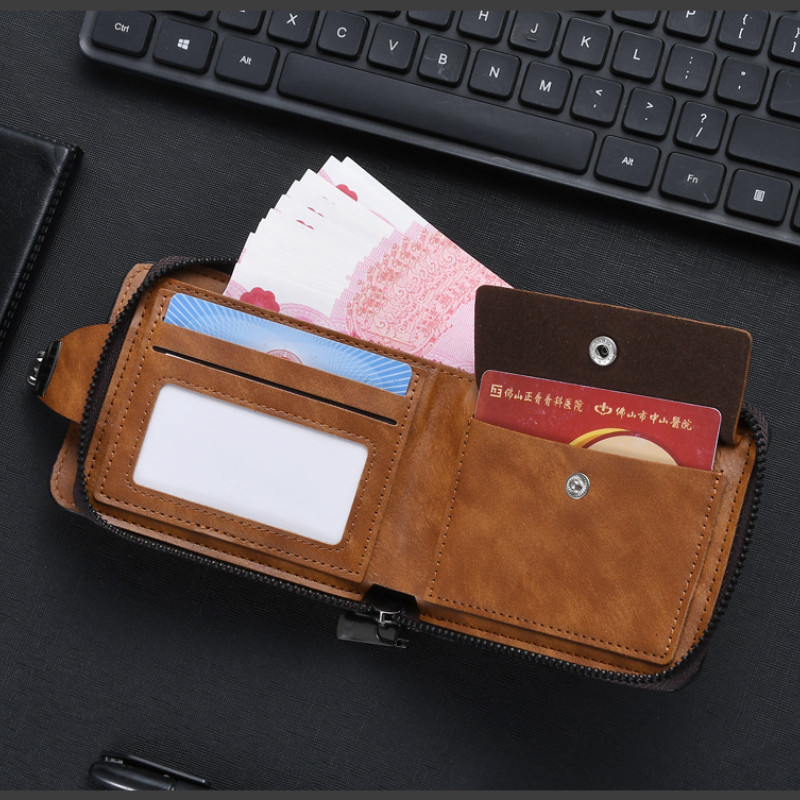 Simple Mens Short Style PU Leather Wallet Multi Card Case Folding Cash Wallet