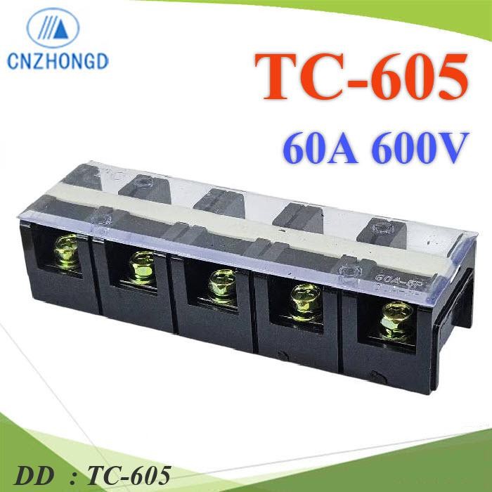 TC-605 เทอร์มินอลบล็อก TC605 แผงต่อสายไฟ ขนาด DD