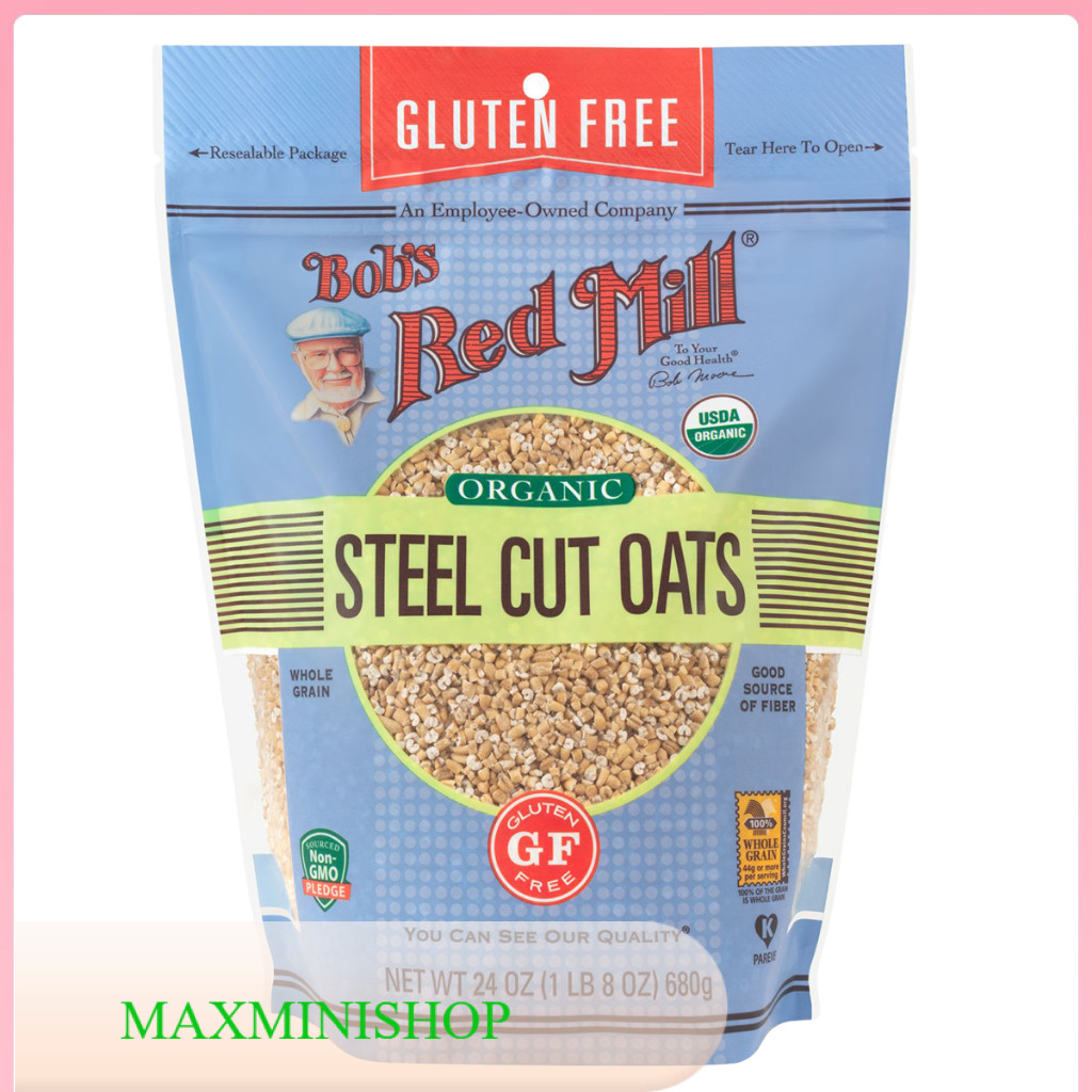 Gluten Free Steel Cut Oats Bob's Red Mill 680 G./ข้าวโอ๊ต ปราศจากกลูเตน บ๊อบส เรดมิลล์ 680 ก.