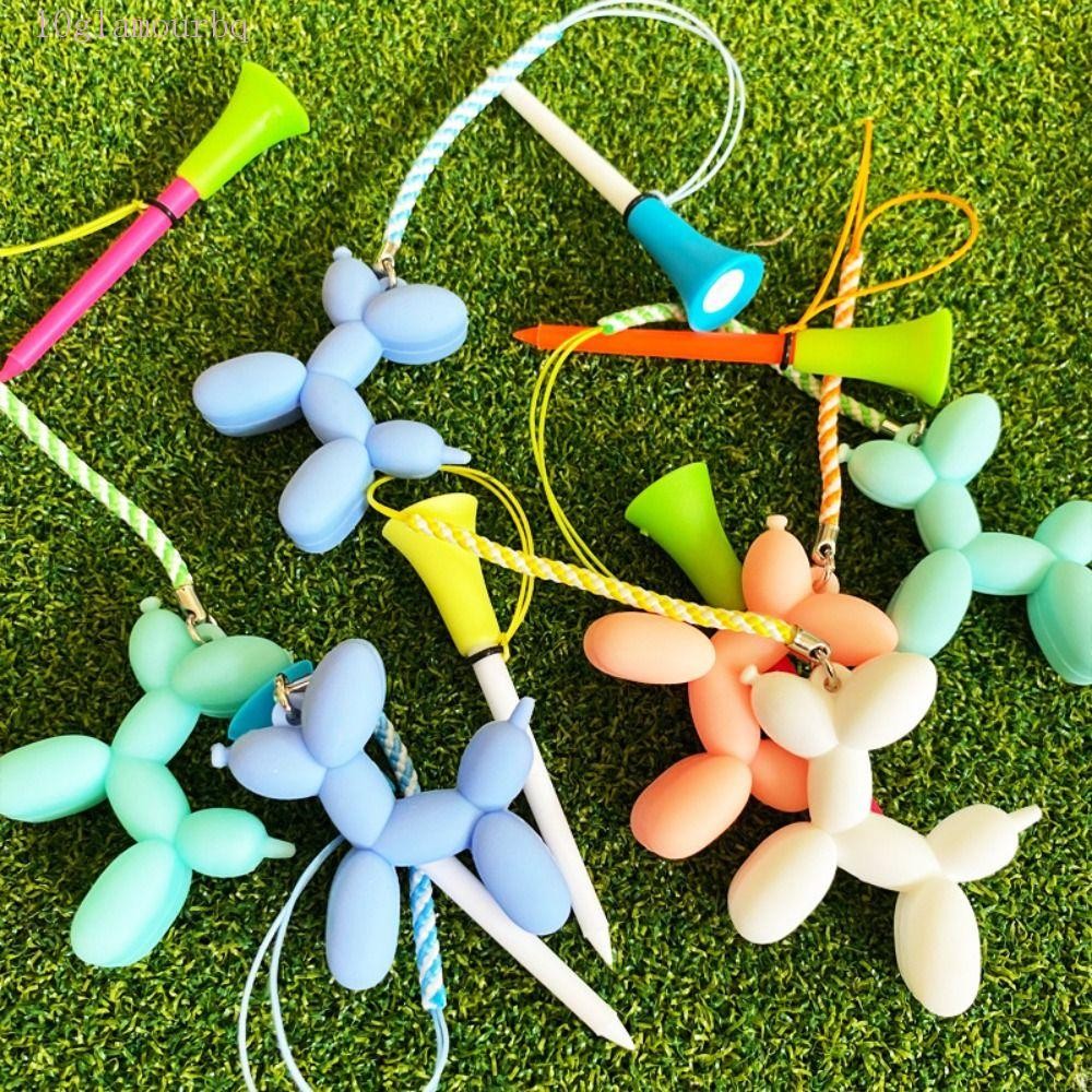 Glamourbq Golf Ball Tee, สีสุ่มการ์ตูน Tees, อุปกรณ์กอล์ฟ Bubble Dog Violent Bear 8.3 มม.ผู้ที่ชื่นชอบกอล์ฟ
