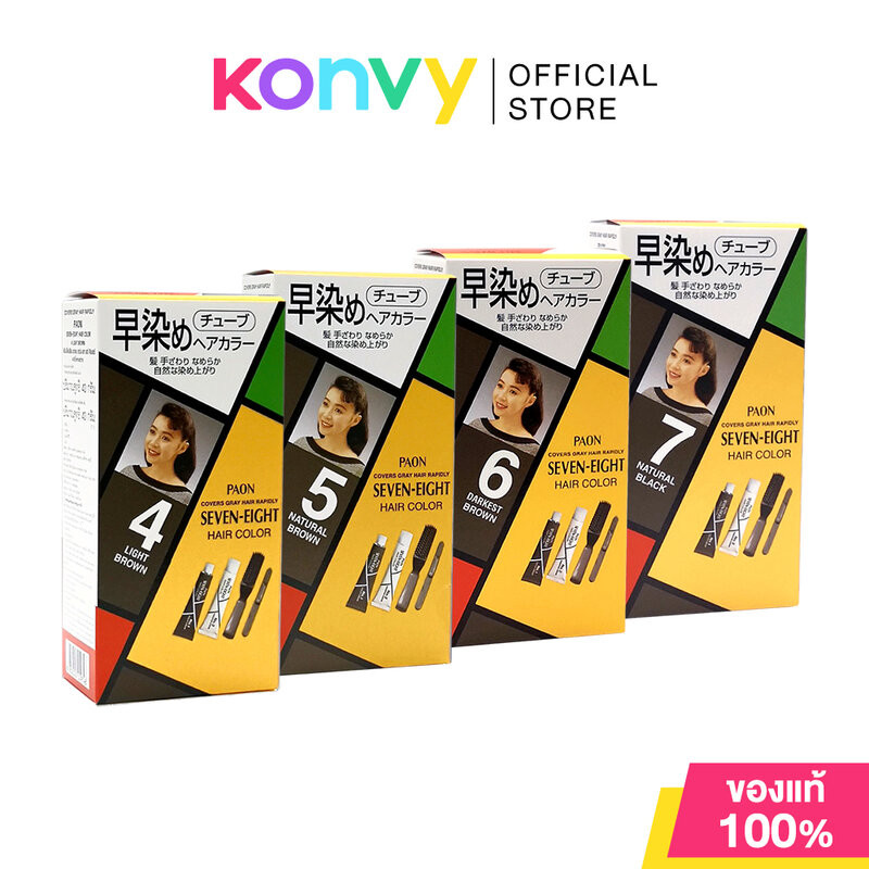 PAON Seven-Eight Permanent Hair Color พาออน ครีมปิดผมขาวชนิดปิดแบบถาวร