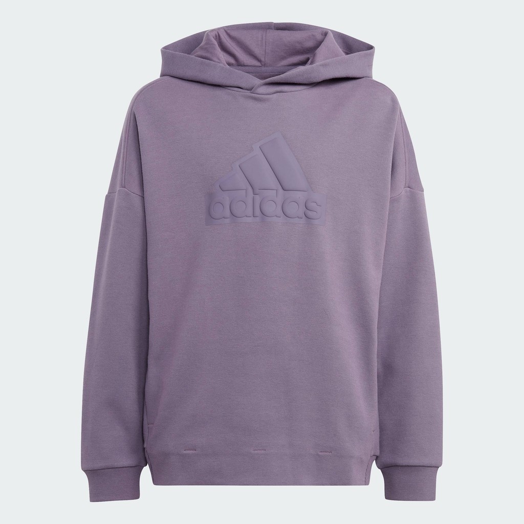 adidas ไลฟ์สไตล์ เสื้อวอร์มมีฮู้ด Future Icons Logo เด็ก สีม่วง IK6875
