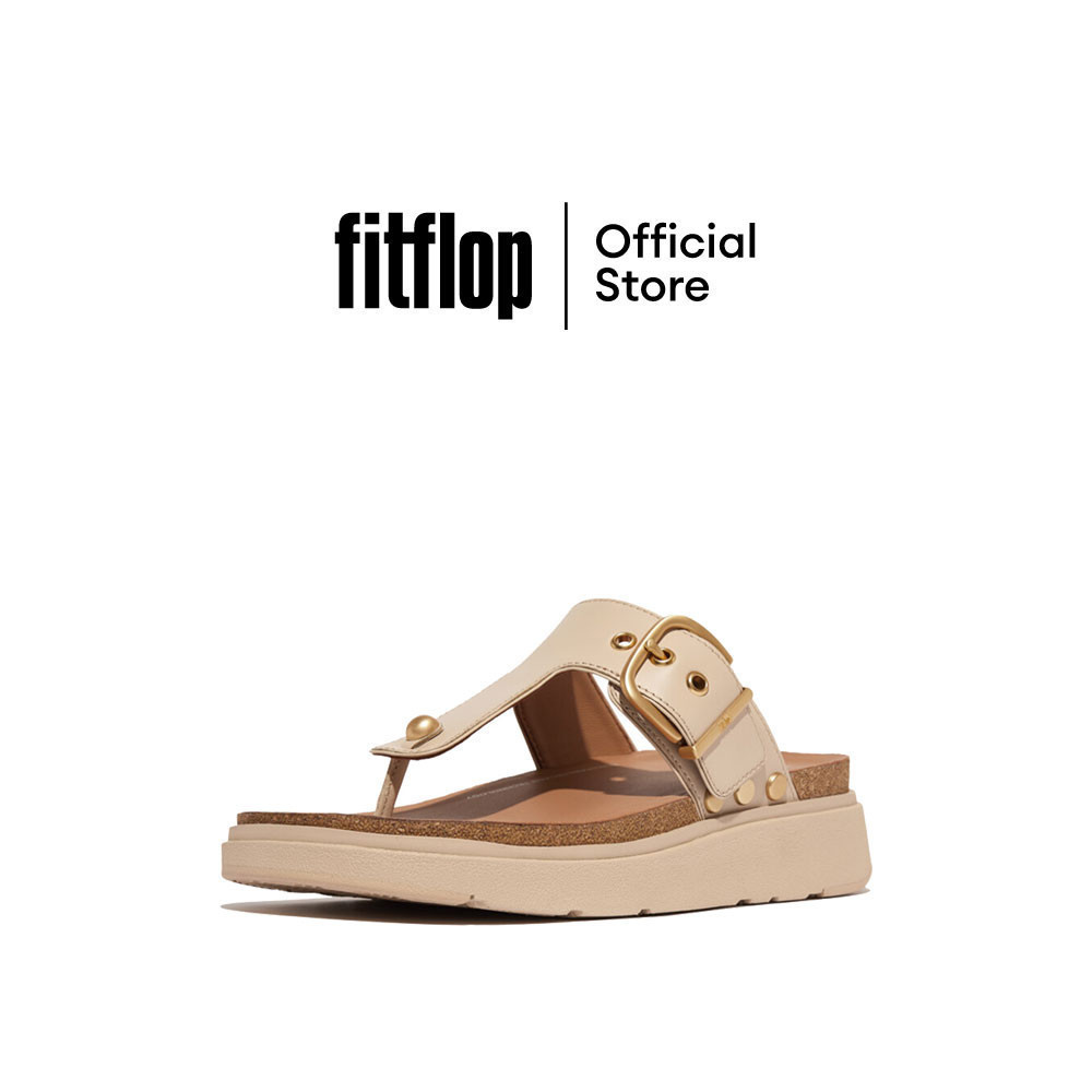 FITFLOP GEN-FF BUCKLE FLAT-STUD รองเท้าแตะแบบหูหนีบผู้หญิง รุ่น HX4-A20 สี STONE BEIGE