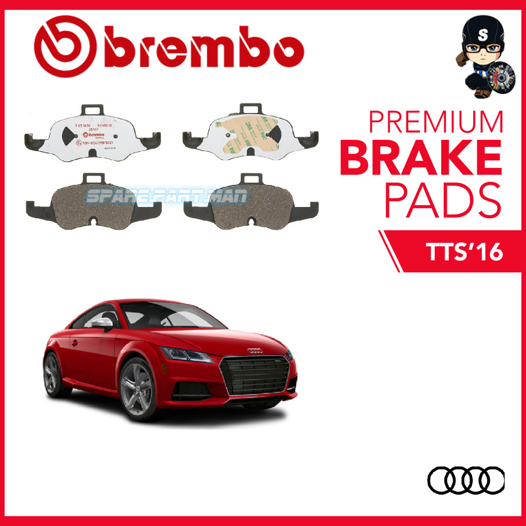 ผ้าเบรคหน้า BREMBO Xtra (1 ชุด) - AUDI TTS16