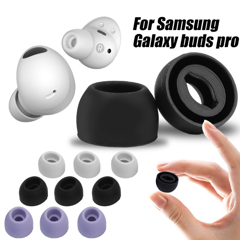 6 ชิ้นซิลิโคน Eartips สําหรับ Samsung Galaxy Buds Pro - หูฟังบลูทูธ Rebound ฟองน้ําปลั๊กอุดหูกรณี - ที่ครอบหูซิลิโคนป้องกันฝาครอบ - เปลี่ยน Eartips หูหมวก