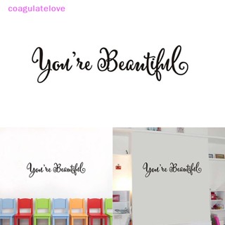 Coagulatelove สติกเกอร์กระจก ลายตัวอักษร With Youre สวยงาม สําหรับติดตกแต่งผนังบ้าน หน้าต่าง ห้องนั่งเล่น 1 ชุด [ขายดี]