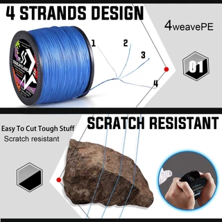 Sougayilang สายตกปลา100/300/500เมตร สายเอ็นตกปลา PE Braided X4 Strand 18LB-66LB 5สีสายตกปลาสำหรับตกปลาคาร์พอุปกรณ์ตกปลา