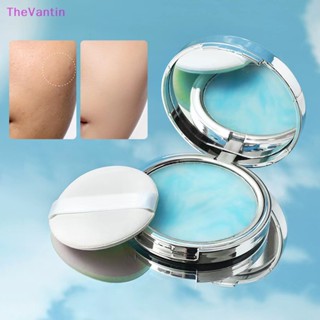 Thevantin แป้งฝุ่นแต่งหน้า กันน้ํา สีฟ้า 1 ชิ้น