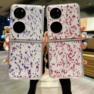 เคสโทรศัพท์มือถือ PC แบบแข็ง กันกระแทก แต่งฟอยล์สีทอง สําหรับ Huawei P50